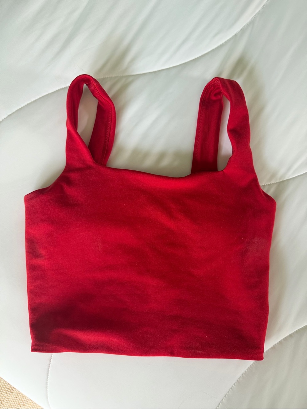 YPB Athletic red cropped tank
